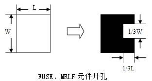 FUSE.MELF元件在SMT鋼網(wǎng)上開(kāi)孔設(shè)計(jì)方案